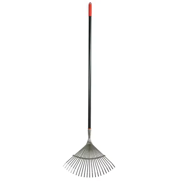 High Quality 22 Teeth All Metal Landscape Lawn Rake Garden Leaf Rake with Long Steel Handle