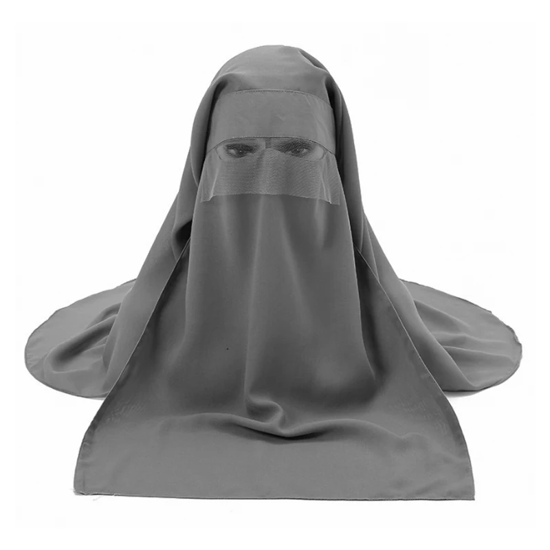 Новейший мусульманский никаб шифоновый мусульманский никаб хиджаб 10 видов цветов доступная молитвенная маска jilbab хиджаб