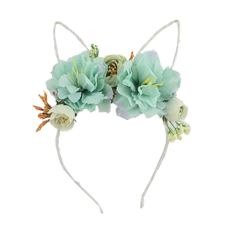 Детский тканевый головной убор с пряжкой пиона, модная повязка на голову с кроличьими ушками для вечеринки