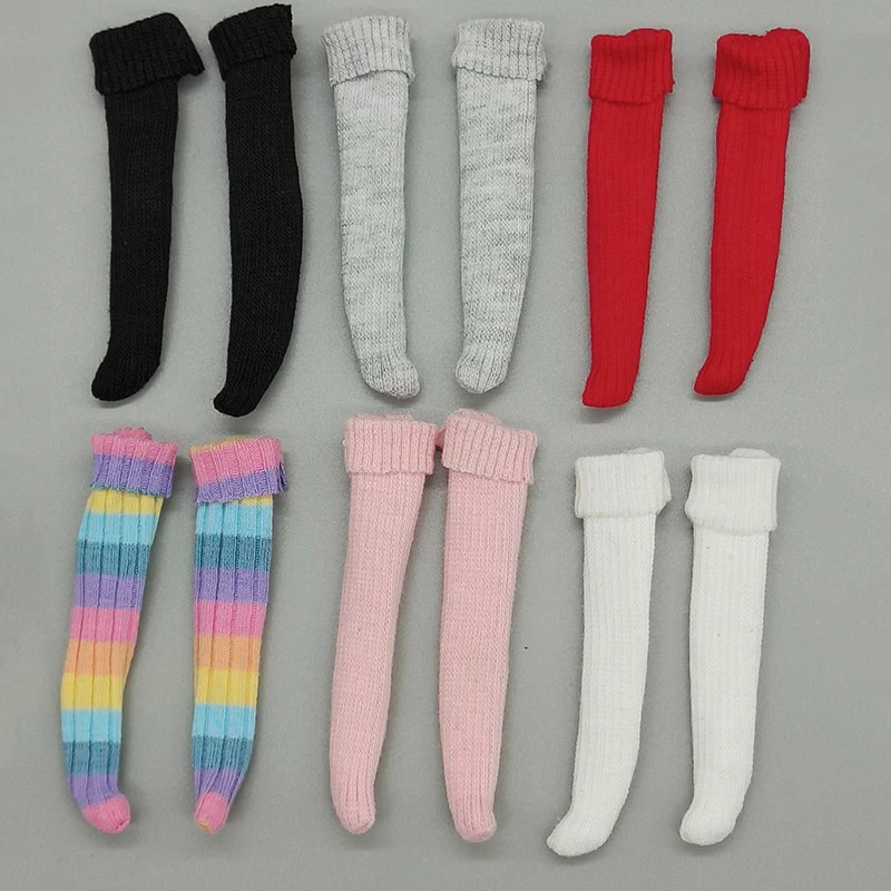 Toy socks 6-point doll dress up princess American yarn long tube lace cloth doll SD BJD silk stockings pants doll height 30cm
