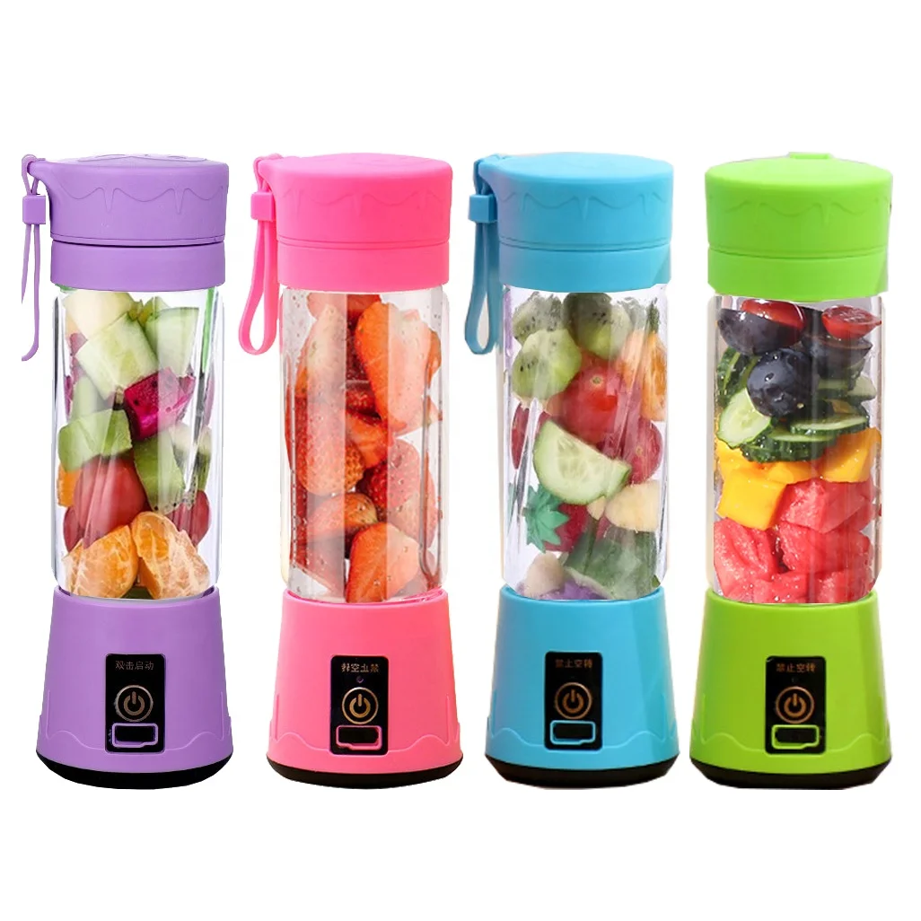 Amazon beauty blenders and juicer blender USB portable blender cup fruit mixer- four blades in USB juicer cup