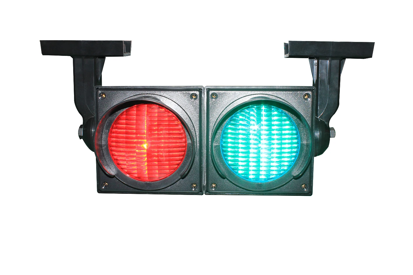 Small Size 100MM High Flux Traffic Signal With Manual Button Operation