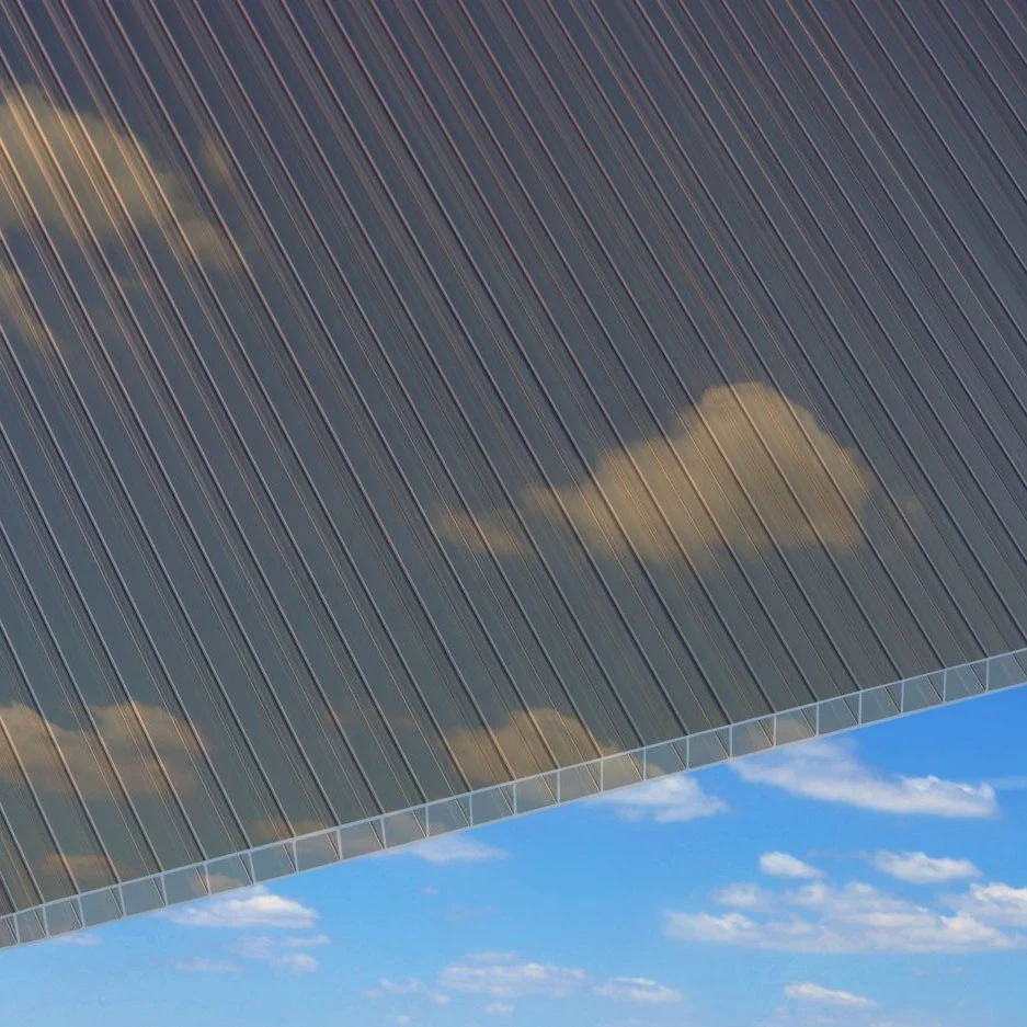 6mm 8mm 10mm UV extruded clear cellular hollow panel polycarbonate sheets for greenhouse roof
