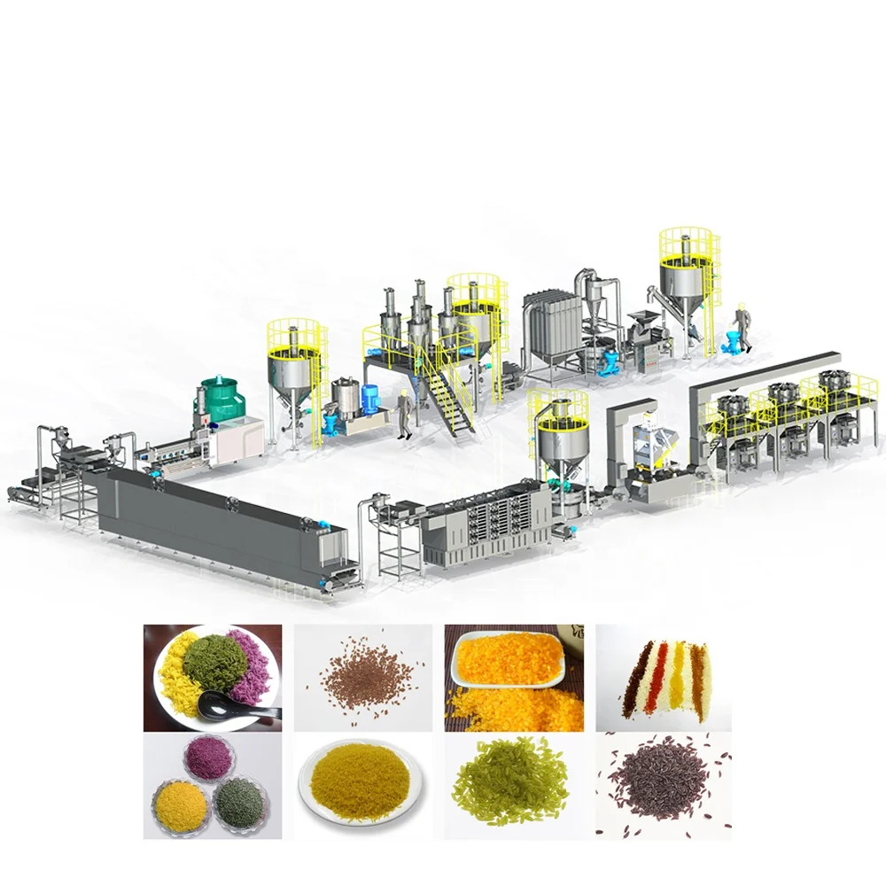 Automatic instant rice making machine/nutritional rice noodle/fortified rice food extruder