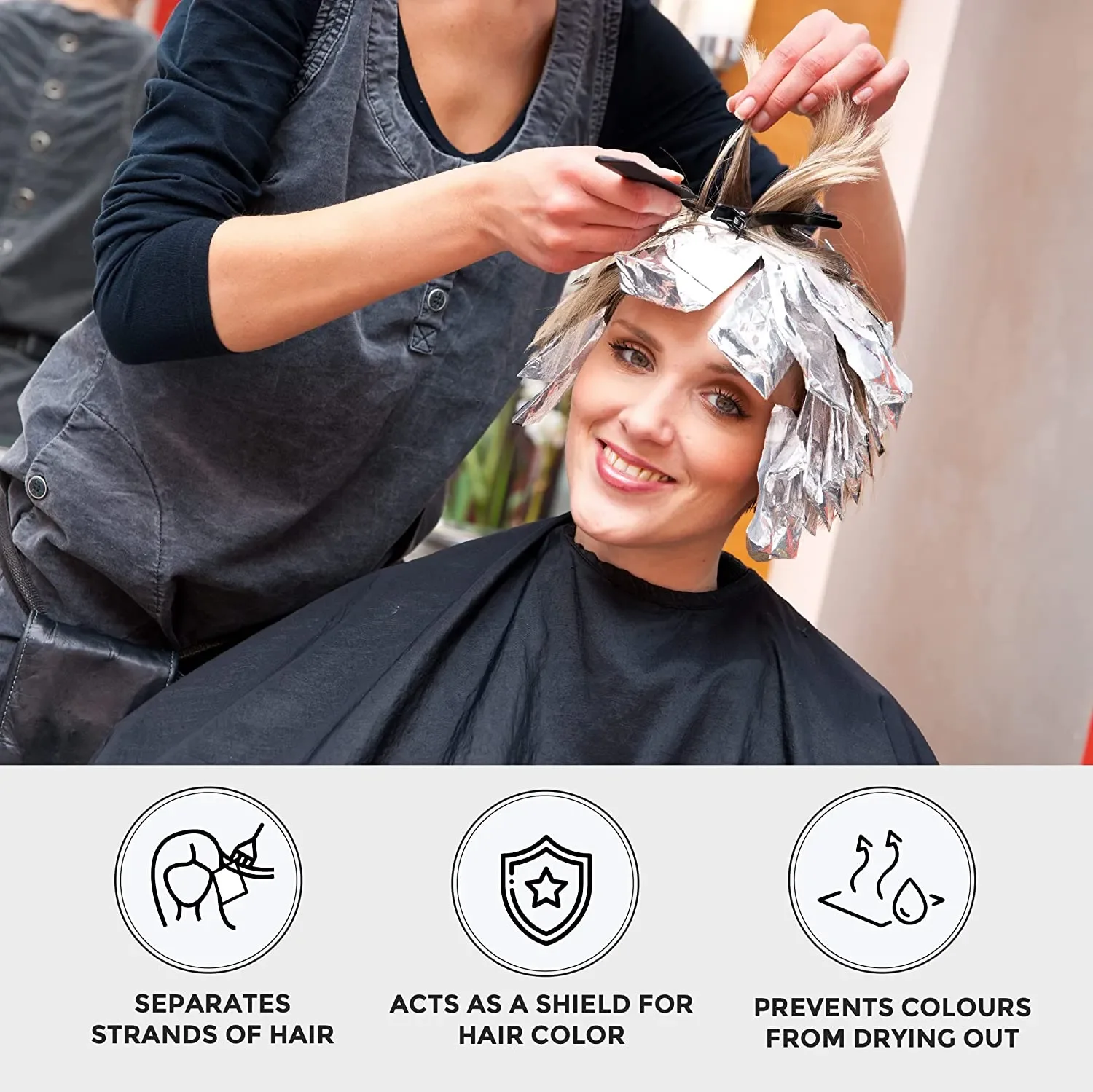 Professional Salon Foil Powder Applicable Aluminum Beauty Roll Pop up Hairdressing Foil Sheet