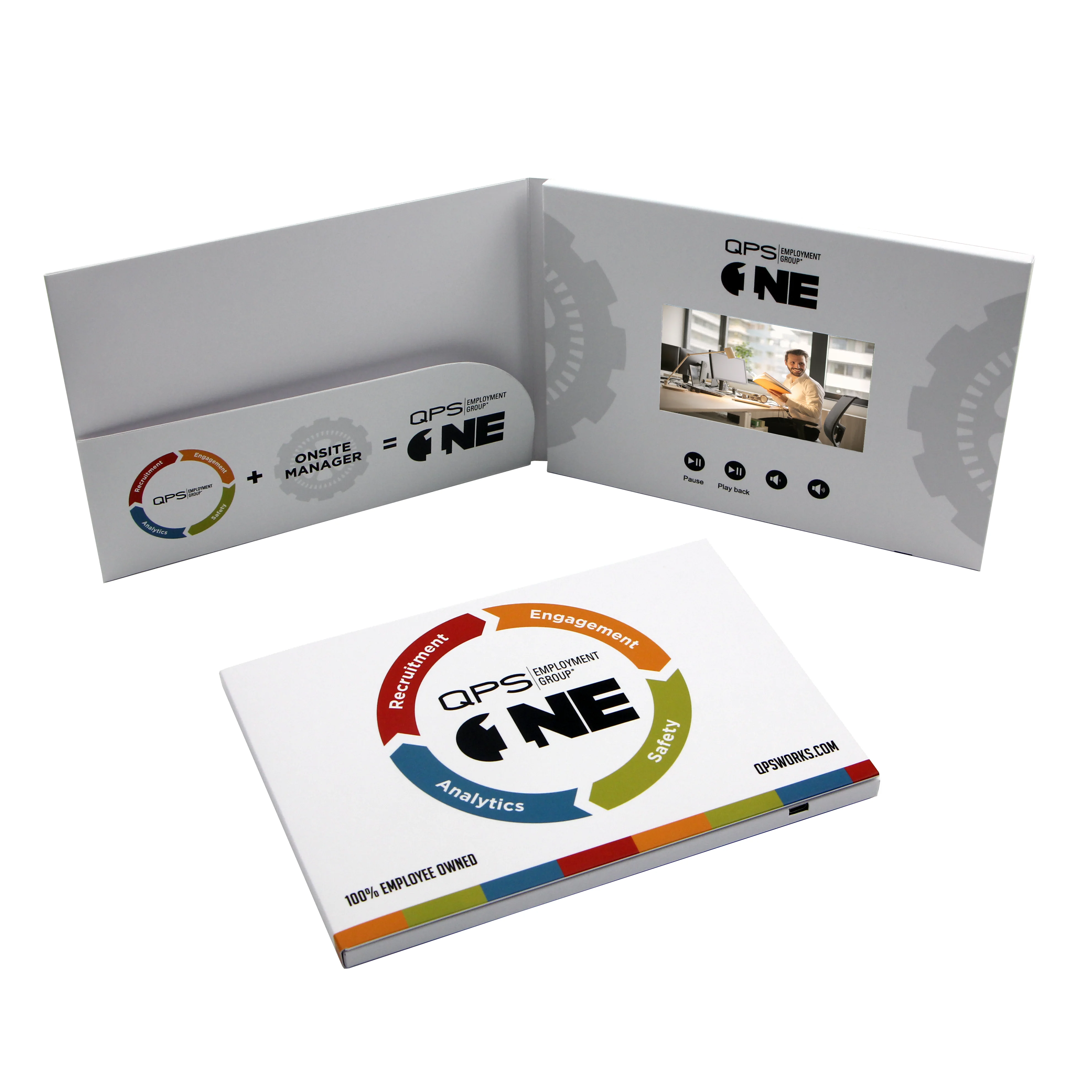 Brand new digital business gifts 4.3 inch lcd screen mailer greeting card music player book video brochure