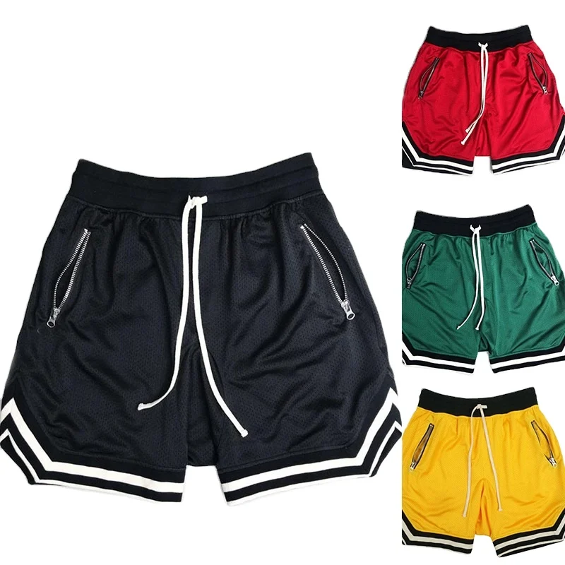 oem custom design Hot Sale Sports Gym Mesh Track Shorts 100%cotton  Men high quality made in China