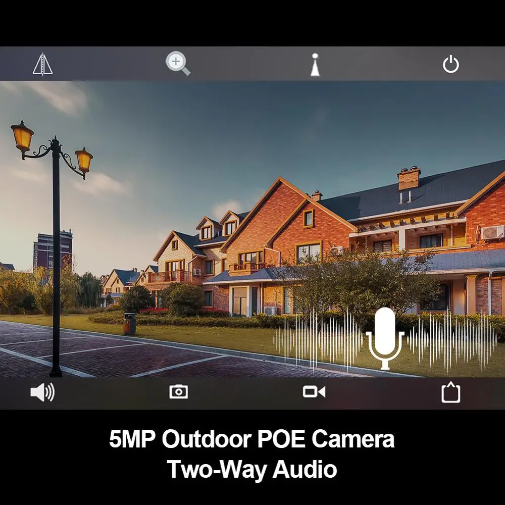 SV3C 100ft POE Security Camera Wide View 5MP Outdoor IP Camera