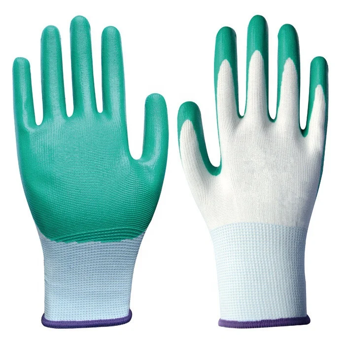 Hot selling High Quality Strong grip anti oil Nitrile coated work Gloves
