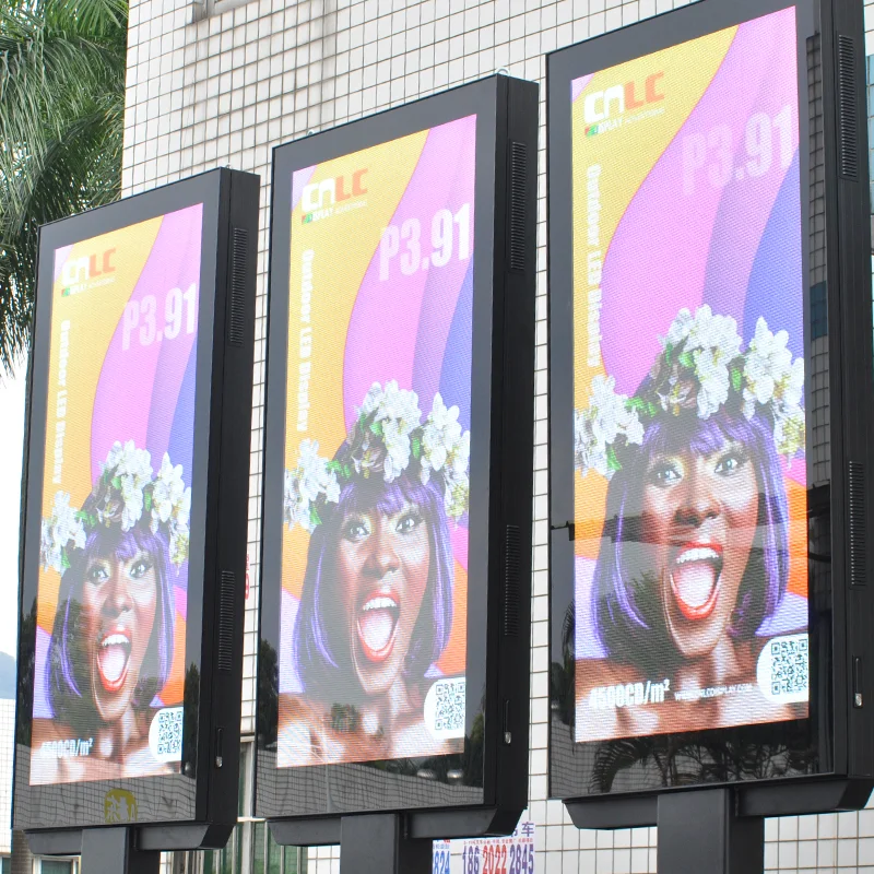 Hot Sale Outdoor LED Digital Billboard Light Pole for Street Advertising