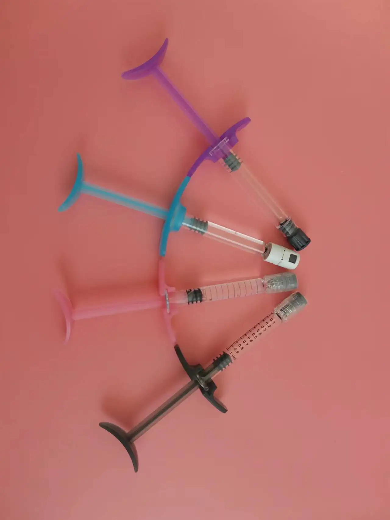 Rubber Stopper Clear Transparent Polymer Syringe Luer Lock Tip