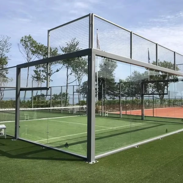 LDK Sports Equipment Professional Hot Dip Galvanized Padel Tennis Court Outdoor Panoramic Paddle Court with Roof