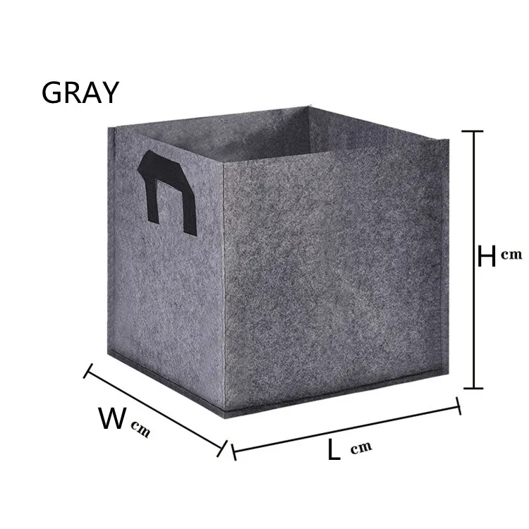 Recyclable Durable Heavy Duty Nonwoven Fabric Square Grow Bags Aeration Fabric Pots Garden Potato felt grow bags