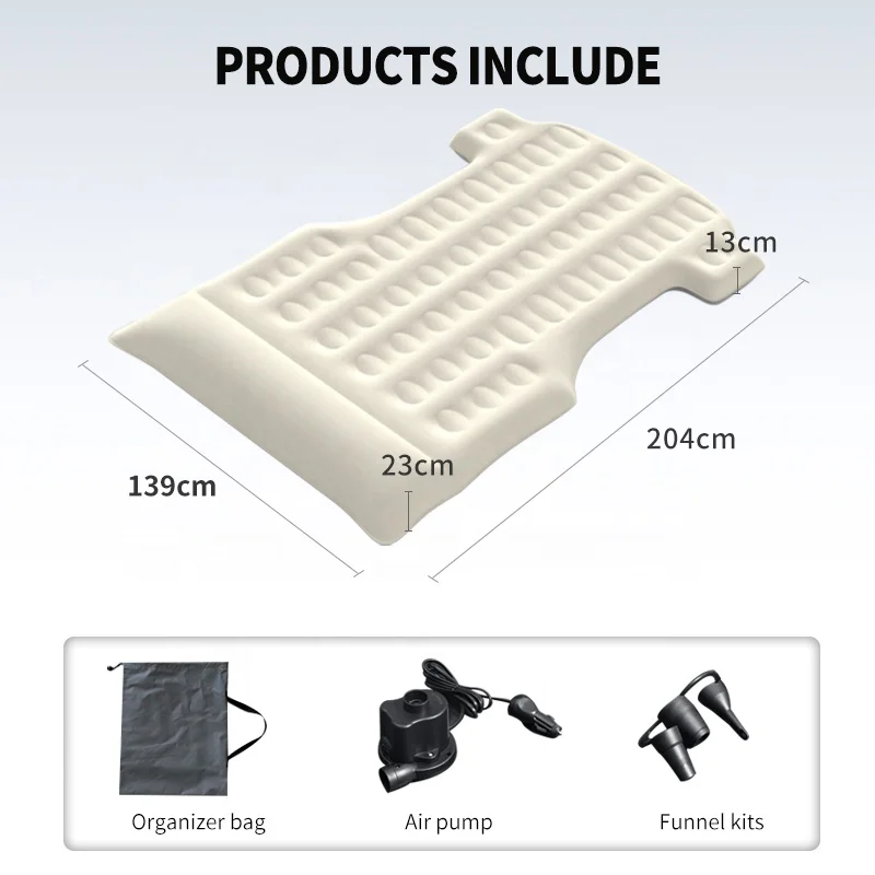 Anjuny Car Air Mattress Inflatable Camping Travel Sleeping Bed Pad Modely Foldable Car Tesla Mattress