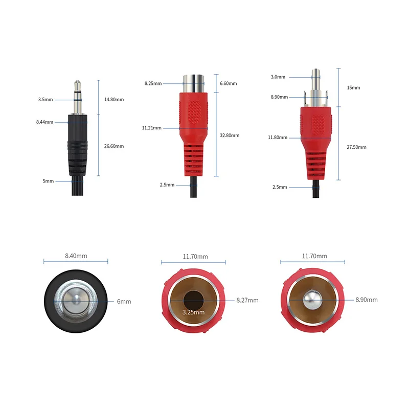 Аудиокабель 3 5 мм к 2RCA Aux 1 м стерео 2 RCA Y разветвитель кабель для ПК DVD TV VCR динамиков камеры видео аудио