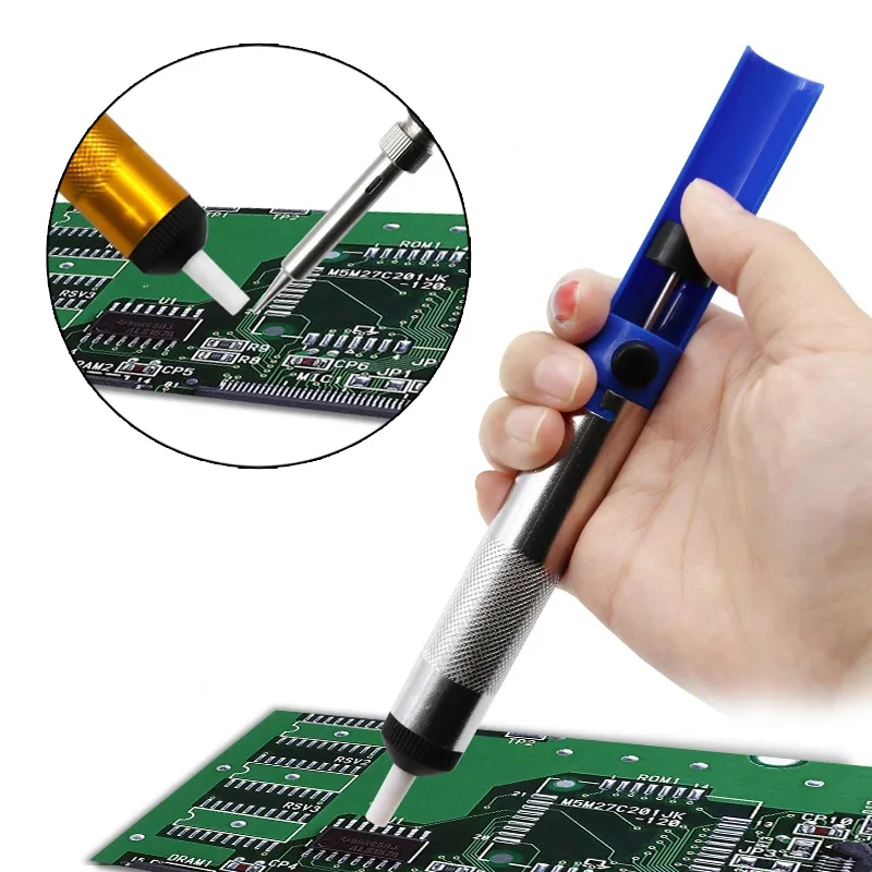 Aluminum Metal Desoldering Pump Suction Tin Gun Soldering Sucker Pen Removal Vacuum Soldering Iron Desolder Hand Welding Tools