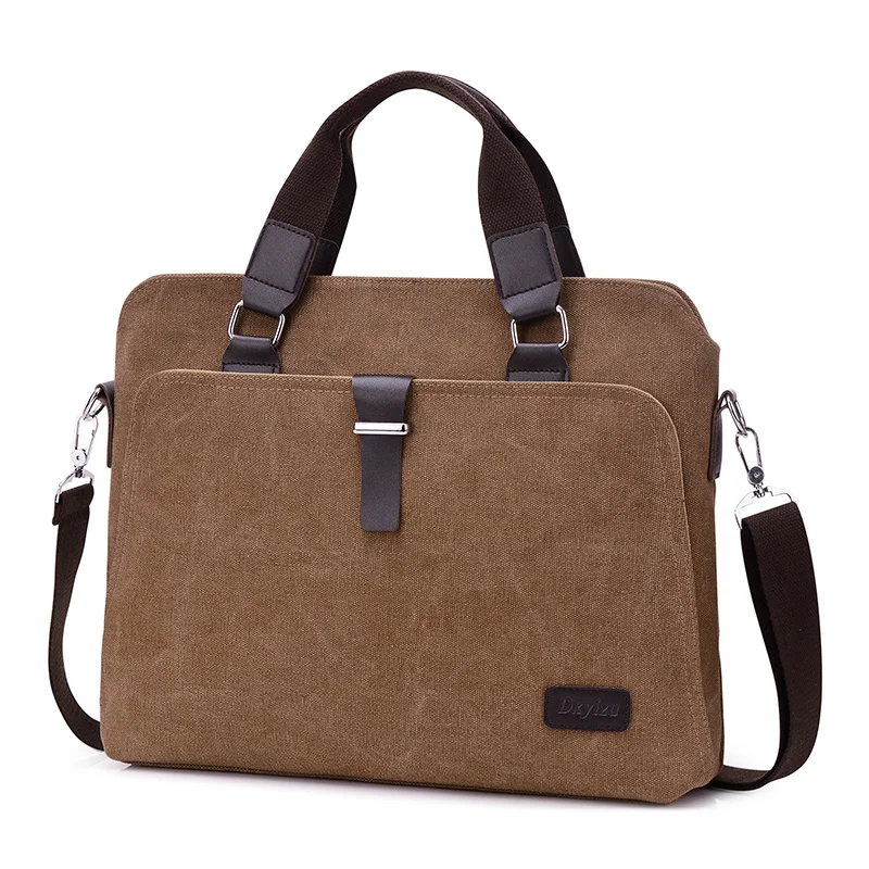 2024 Simple design hard shape canvas laptop bag computer case laptop handbag bag