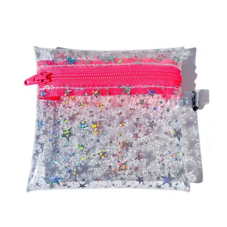 New design clear kids little girl wallet case eco friendly mini pouch zipper lady coin bag cute custom small pvc coins purse