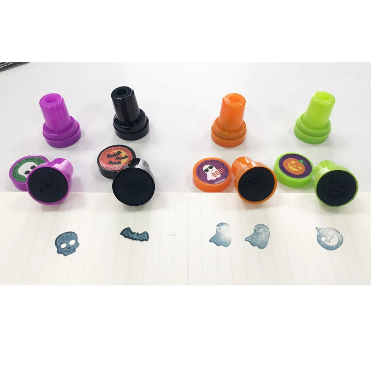 Wholesale Kids Halloween Party Toys Goody Bag ink Stamps Kids Party Favors Event Supplies Cartoon Seal Gifts Plastic