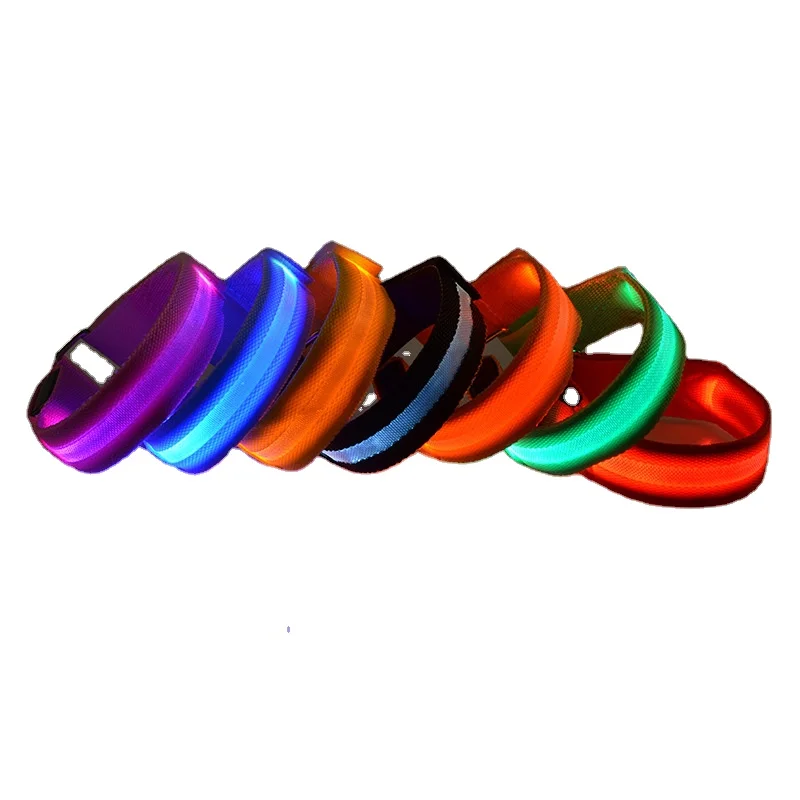 USB Перезаряжаемый/аккумуляторный мигающий безопасный светоотражающий ремень на руку красная ночная