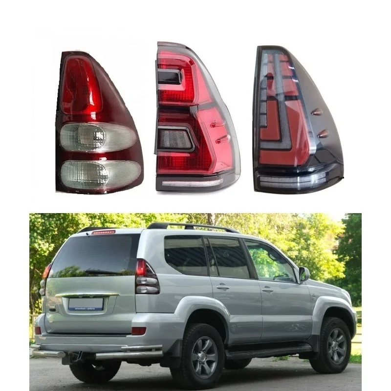 Maictop car accessories facelift led taillight for land cruiser lc prado 120 lc120 FJ120 2003-2009 upgrade rear lamp