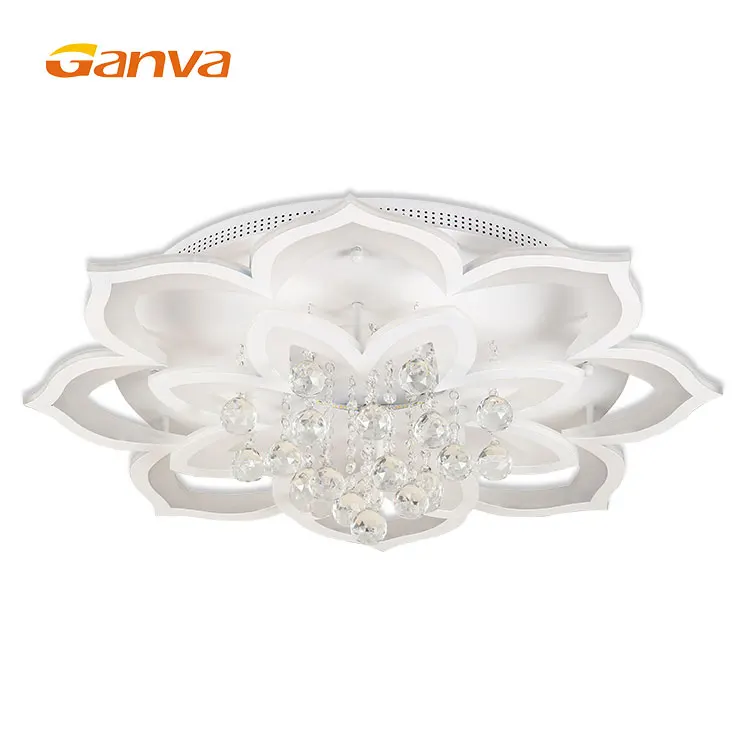 Zhongshan Modern Flower Design Surface Living Room Dining Room Acrylic Led Ceiling Light