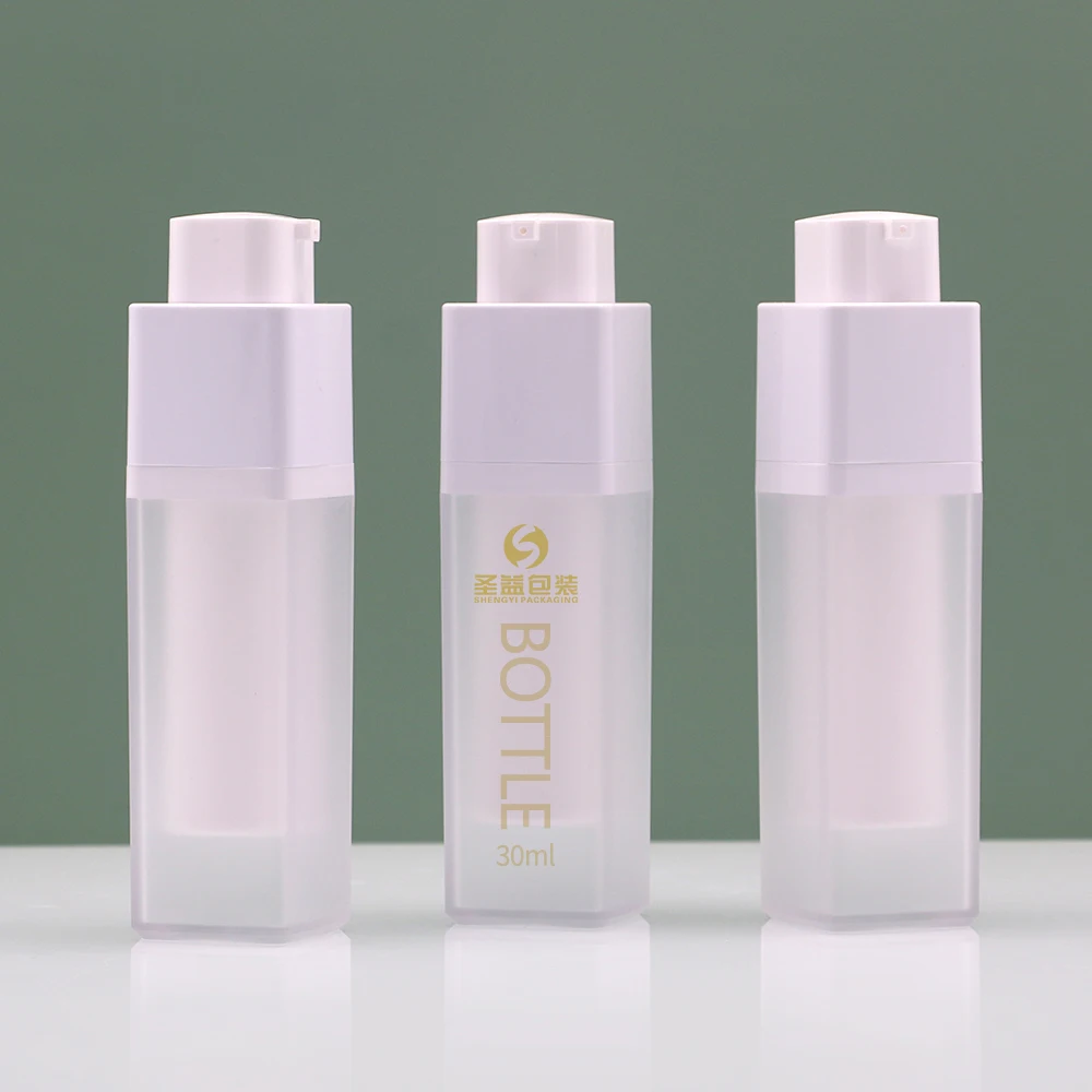 15ml 30ml 50ml Double Wall Square Twist Up Airless Pump Tube Acrylic Cosmetic Serum Lotion Airless Pump Bottles