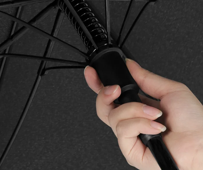 High Quality 190T Pongee Uv Proof Black Coating Fiberglass Automatic Opening Golf Umbrella Windproof With Custom Logo