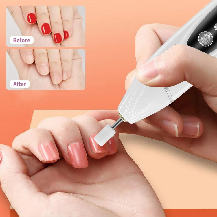 Nail Drill Cordless Rechargeable Memory Function Home Use Portable Electric Nail Grinding Machine Mini Nail Polishing Pen