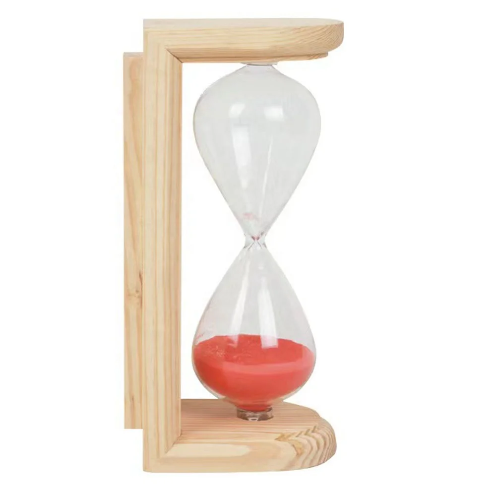 Sauna Accessories 15 Minute Wall Hourglass Mountable Clock Wooden Sauna Sand Timer