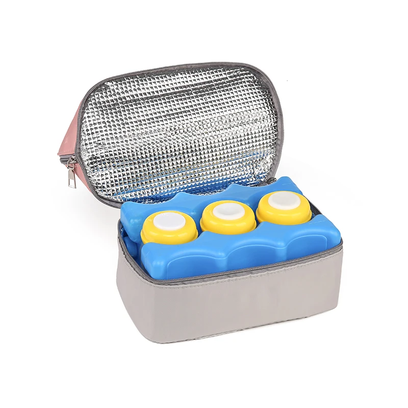 New trending Insulated Portable Waterproof Nylon Double Layers Baby Milk Storage Cooler Mommy Tote Diaper Bag