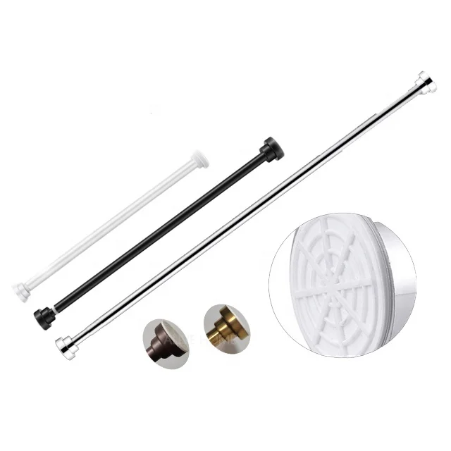 Industrial adjustable curtain rod manufacturer malleable cast iron pipe rails  connector pipes nipples extended curtain pole