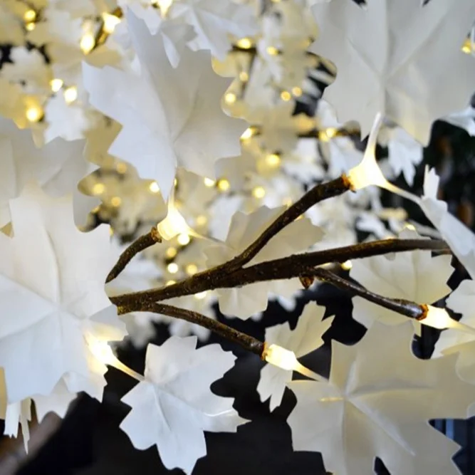 Outdoor white maple LED Christmas tree