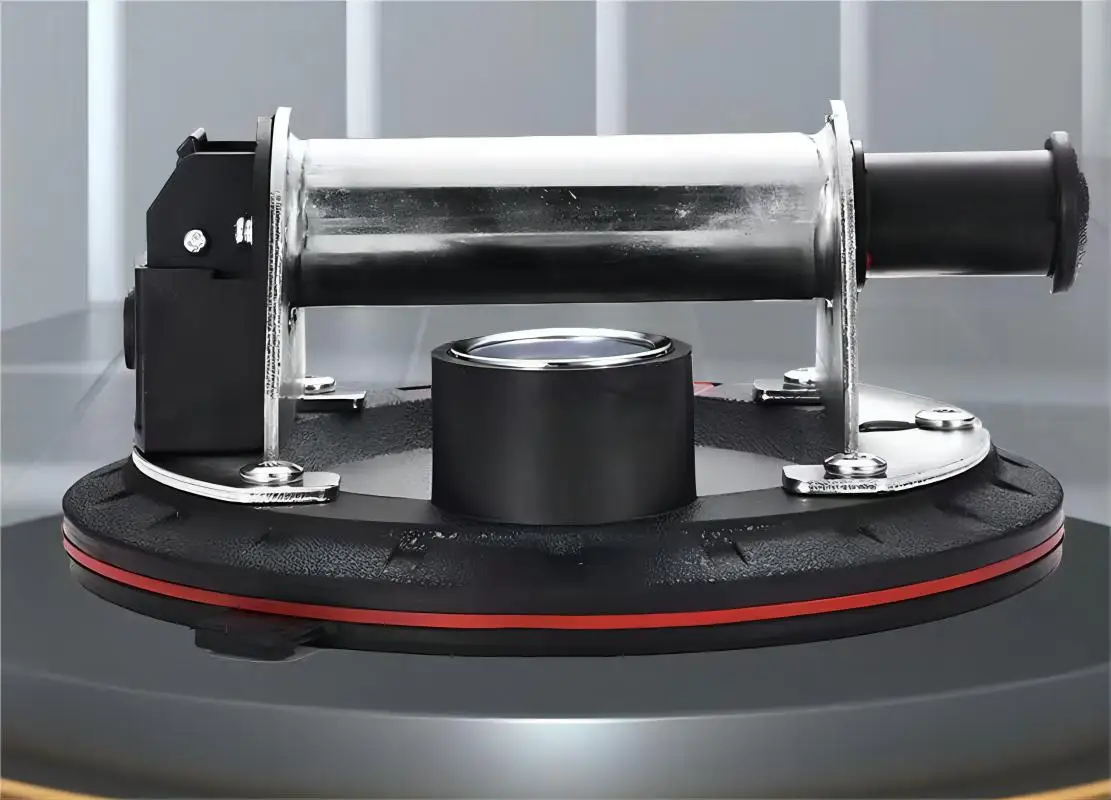 KAFUWELL OT24524A Pressure Display Glass Suction Cup Heavy Duty Hand-held,Powerful Industrial Suction Cup With Handle