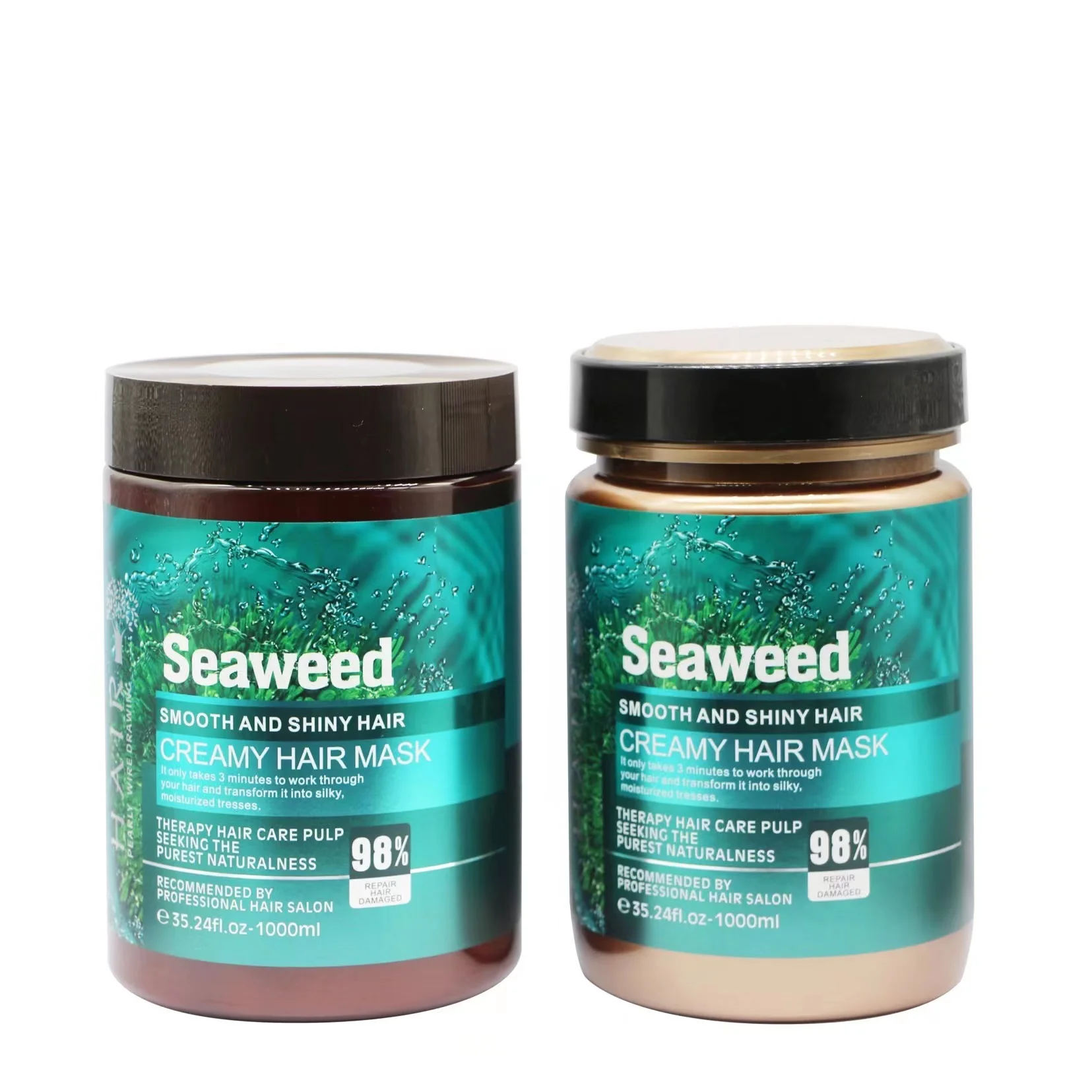 Salon hair mask premium hair care treatment repairing dry damaged hair smooth hydration seaweed cream