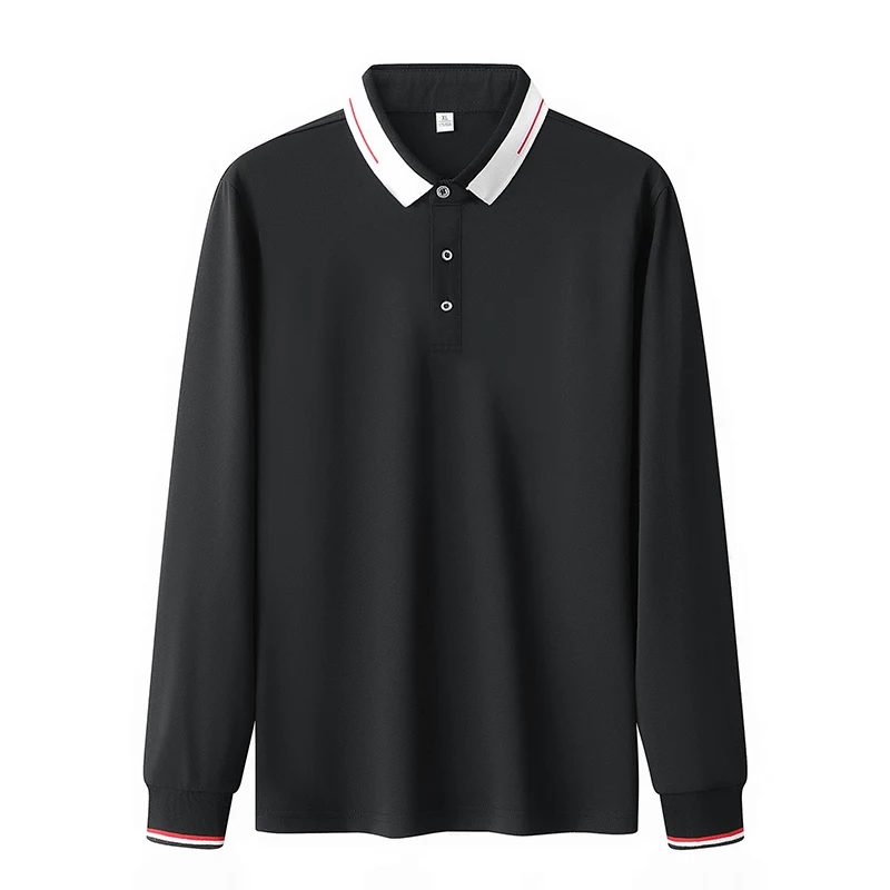 wholesale bales of vintage clothing 100% cotton pique fabric long sleeve shirt logo men chemise polo pour homme