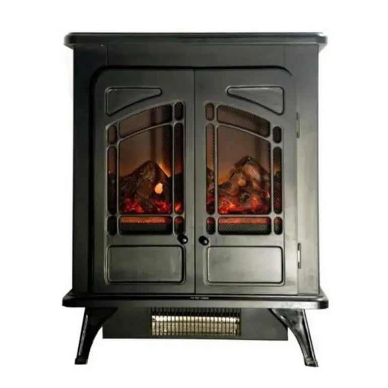 Electric Fireplace Chimenea Heat Screen Marble Fire Wood Burner Fan Double Sided Door Terrace Fireplace