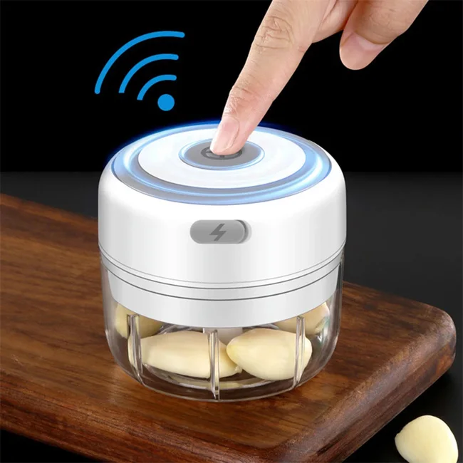
Wireless USB Charging Electric Mini Garlic Crusher Press Blender Grinder Garlic Chopper 