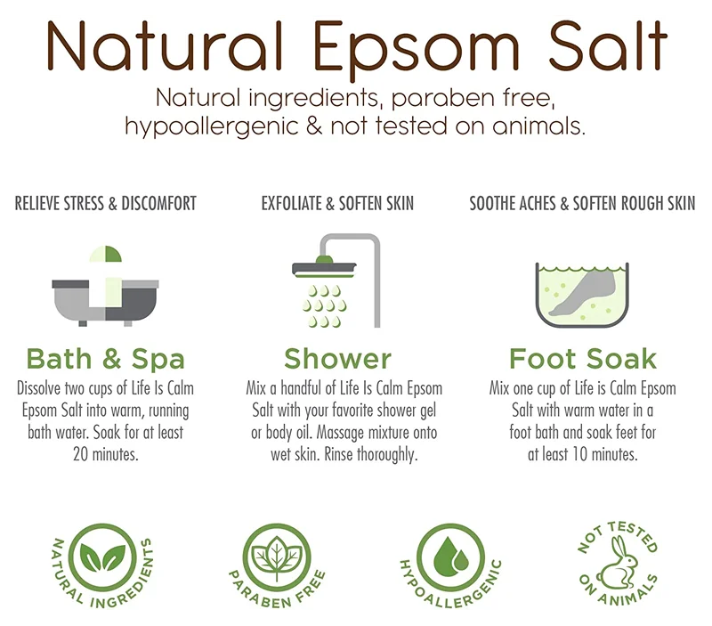 Salt Epsom Soak Custom OEM Natural Himalayan flavored Salt Rose Petal Body Scrub Milk Foot Soak Bathing Shower Epsom Salt Rub