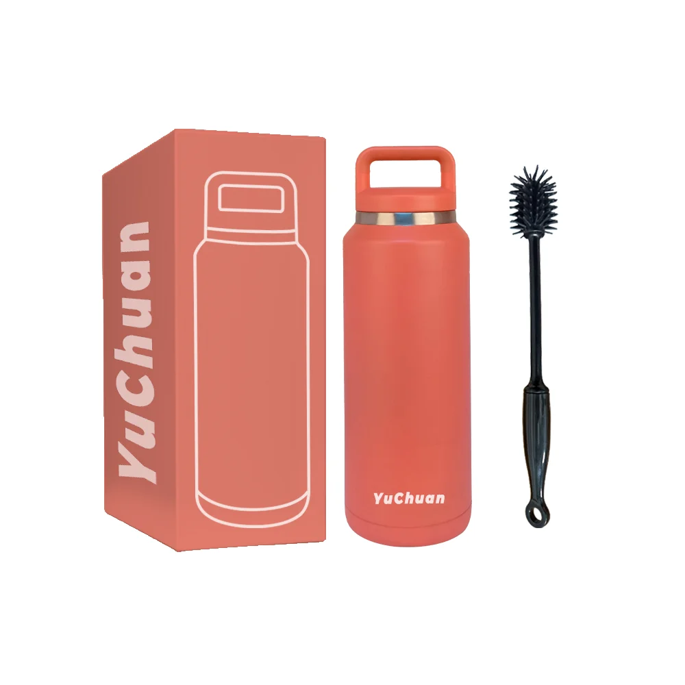 Wide Mouth Double Wall Vacuum Flask 18 OZ Stainless Steel Insulated Water Bottle for travelling