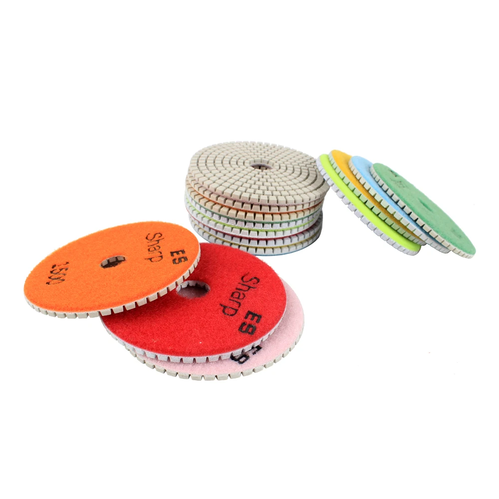 RAIZI 4 inch SharpES quartz engineered stone diamond wet polishing pad