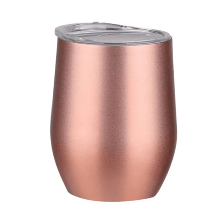 Wholesale 12oz  Egg shape Vacuum insulation double wall stainless steel coffee mugs water wine tumbler
