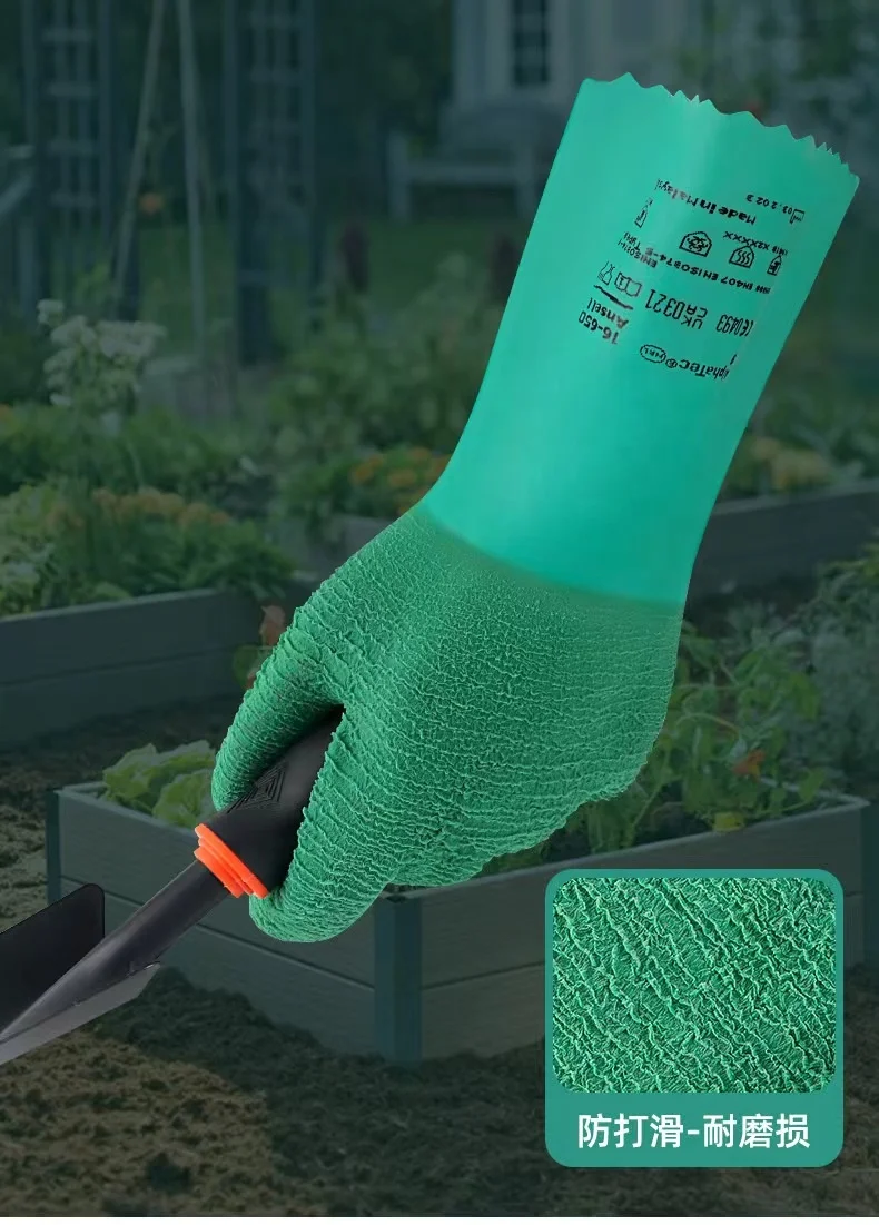 Hot Sale High Temperature Chemical Acid And Alkali Wear Resistant Heat Insulation Welder Industrial Non-Slip Rubber Gloves