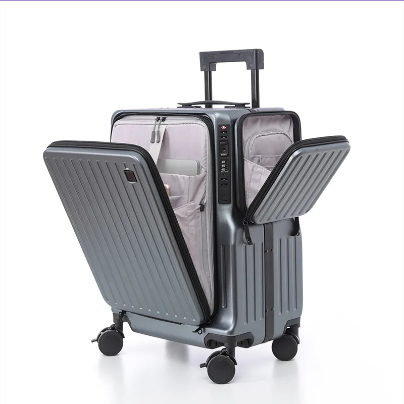 Wholesale Fashional Front Opening Pull Rod Box Password Travel Suitcase Set with Laptop Compartment Bag Suitcases Luggage