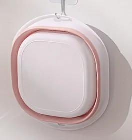 Portable silicone wash basin plastic foot bath basin multi-purpose basin