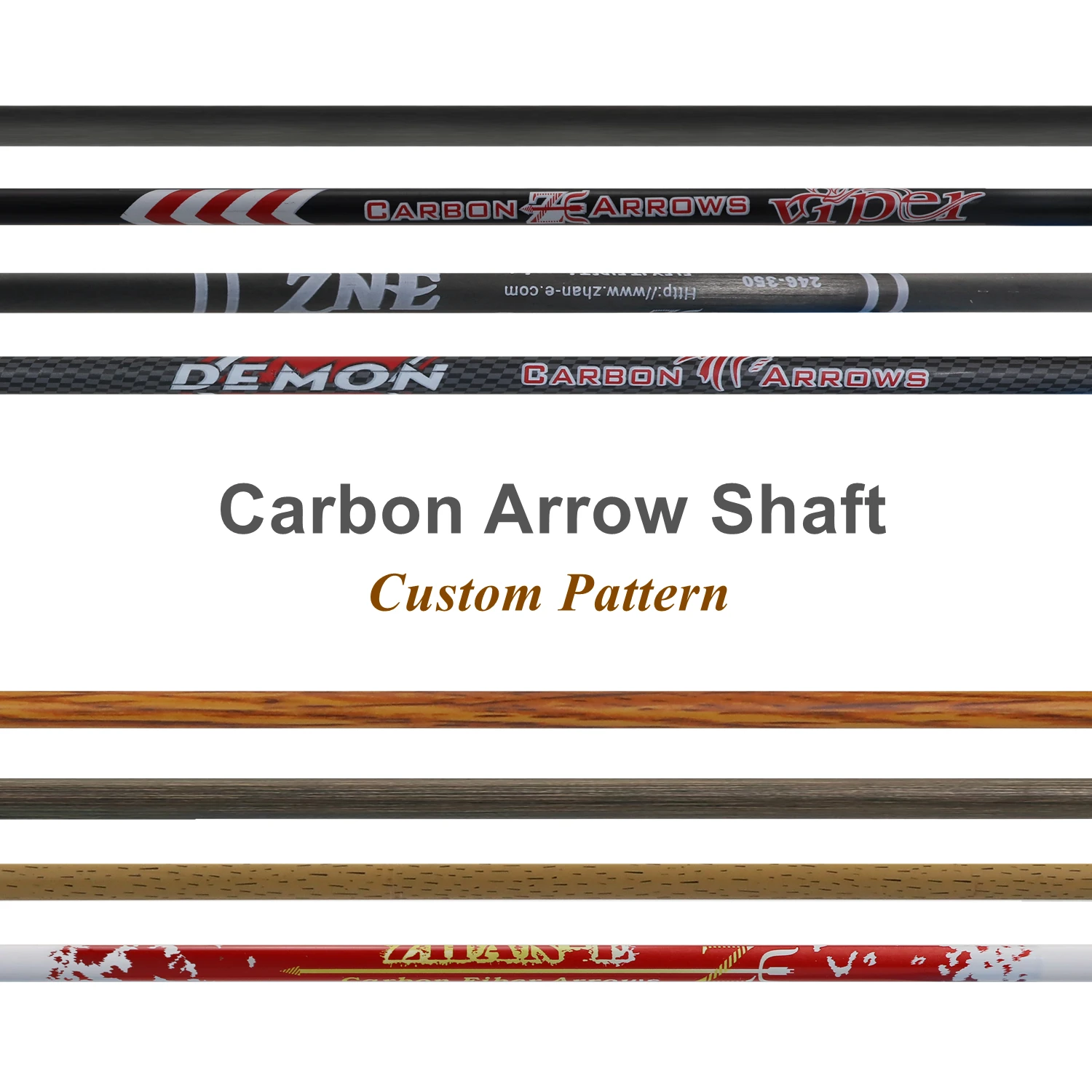 Customized Pure Carbon Fiber Arrows OEM/ODM 300-600 Spine Shafts Target Tips for Archery Outdoor Shooting
