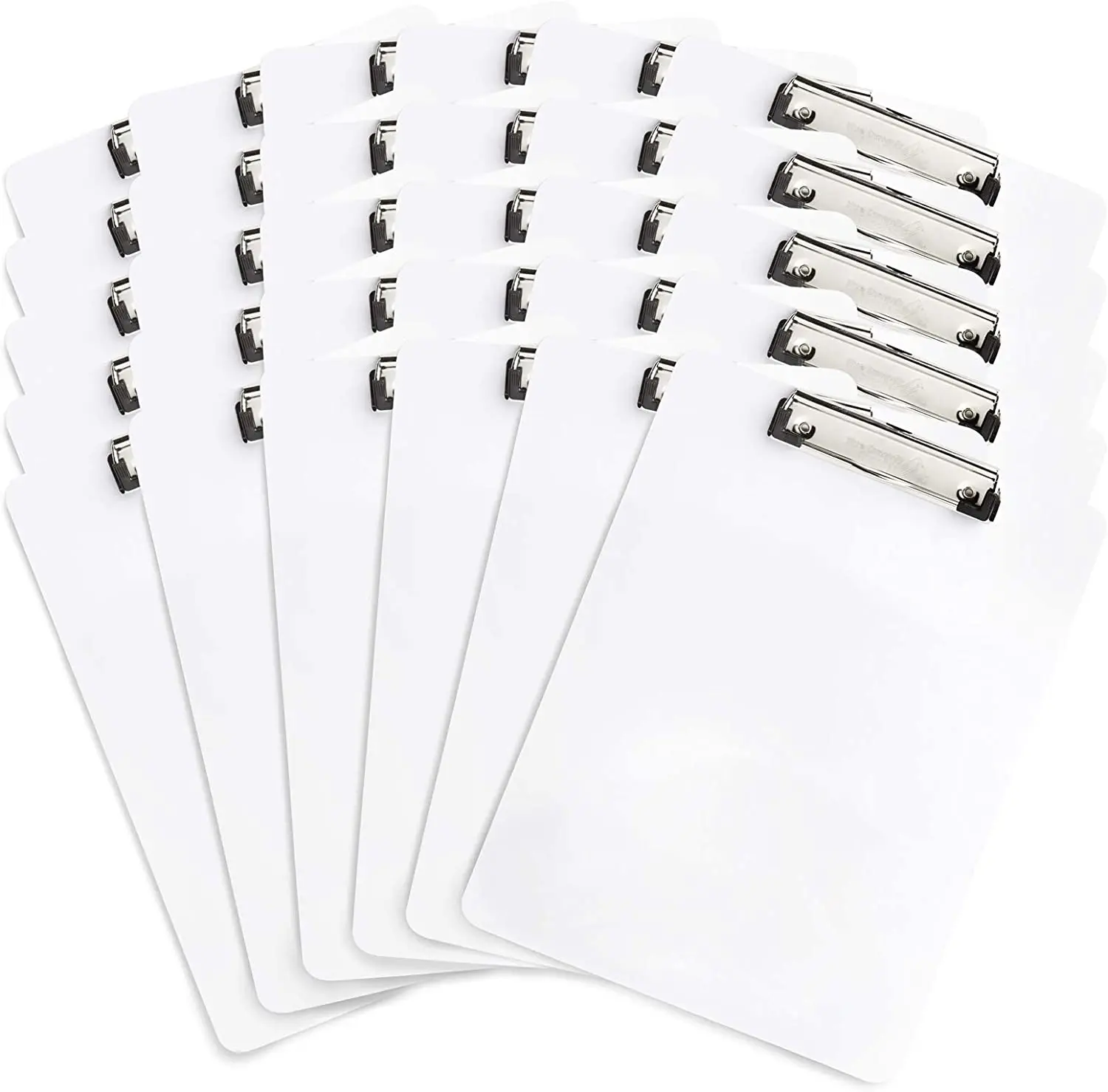 Dry Erase Front Surface Whiteboard Clipboards with Low Profile Clip for Classroom and Business Use