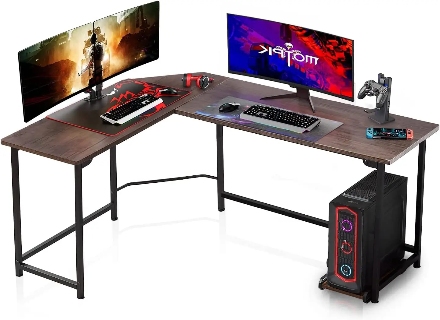 Modern Computer Table L-shaped Corner Table Writing and Learning Workstation Home Office High Quality PC Laptop Table