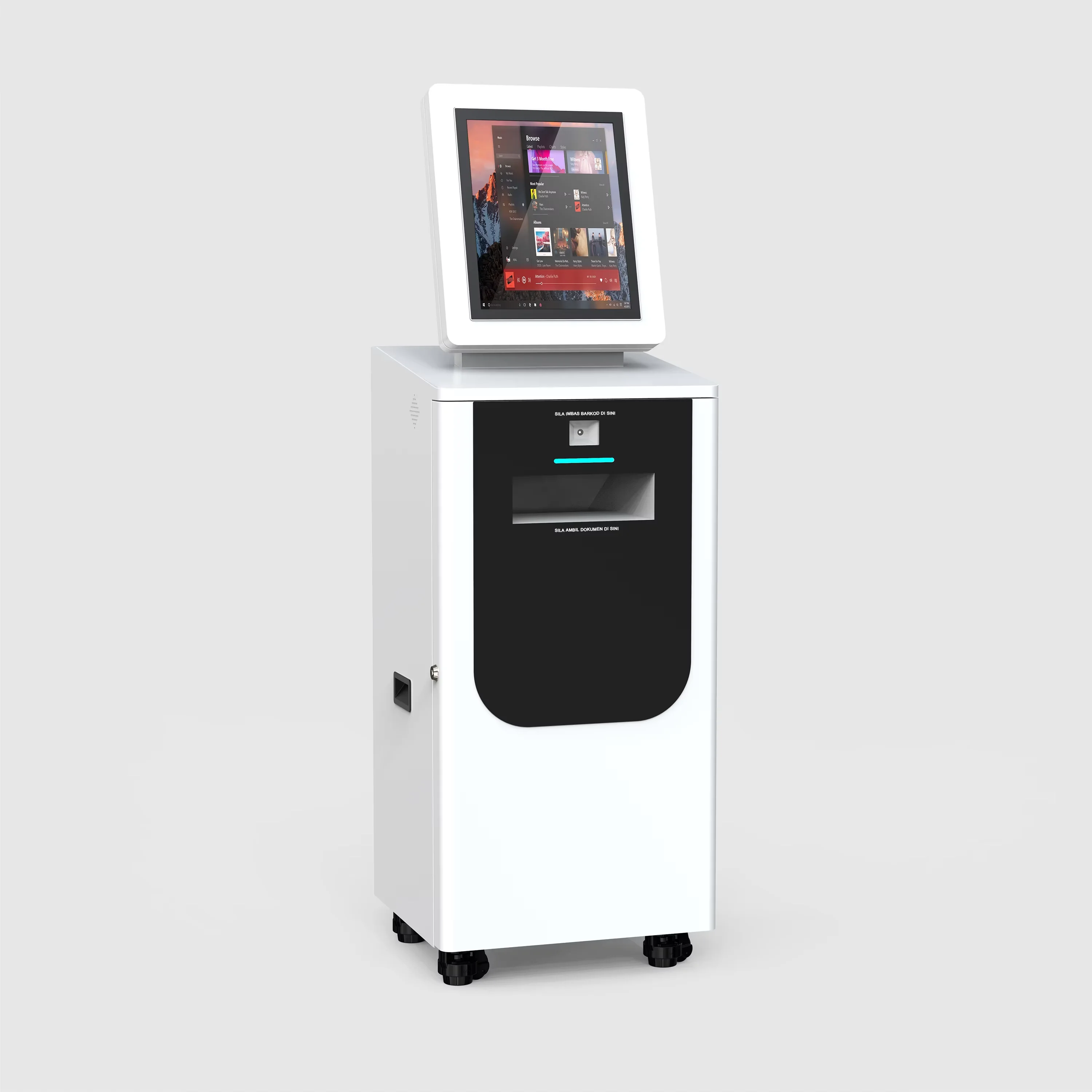 Self Service Multi-functional A4 Printing Payment Touch Screen  Kiosk with Metal Keyboard