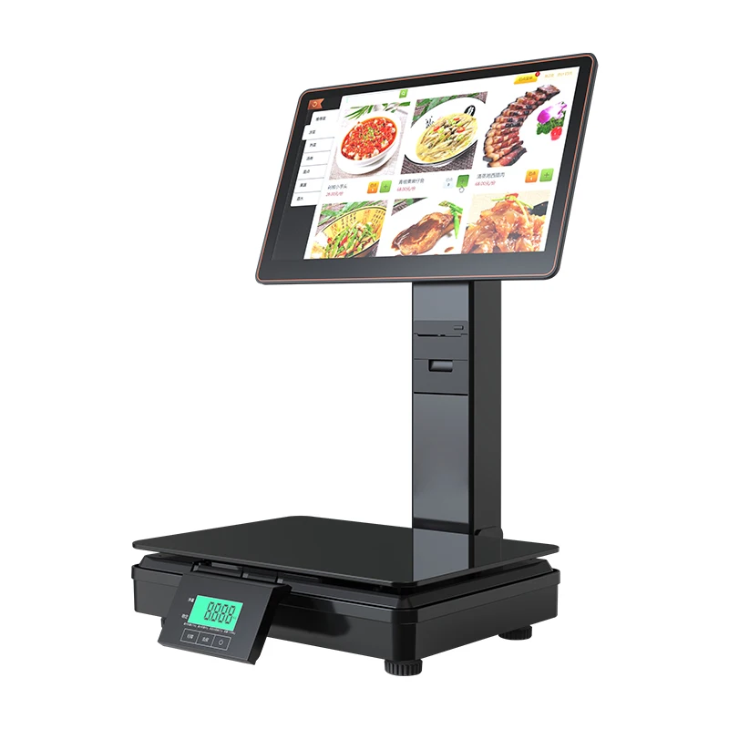 2022 Заводские двойные весы android pos-системы smart pos для взвешивания штрих-кодов печати этикеток магазина фруктов